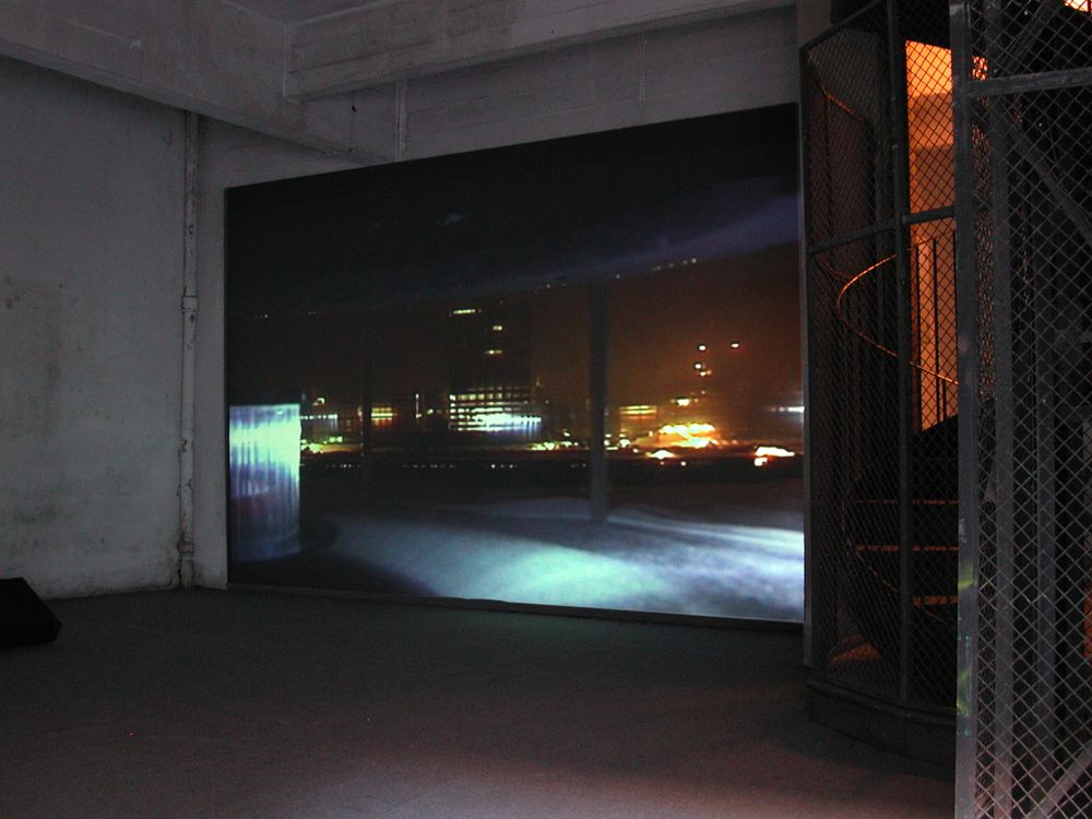 Bertrand Lamarche, Autobrouillard, Exhibition view at the Transpalette, Bourges, 2003  